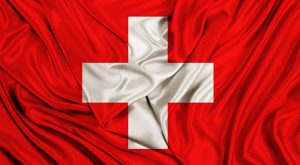 Switzerland flag - silk texture
